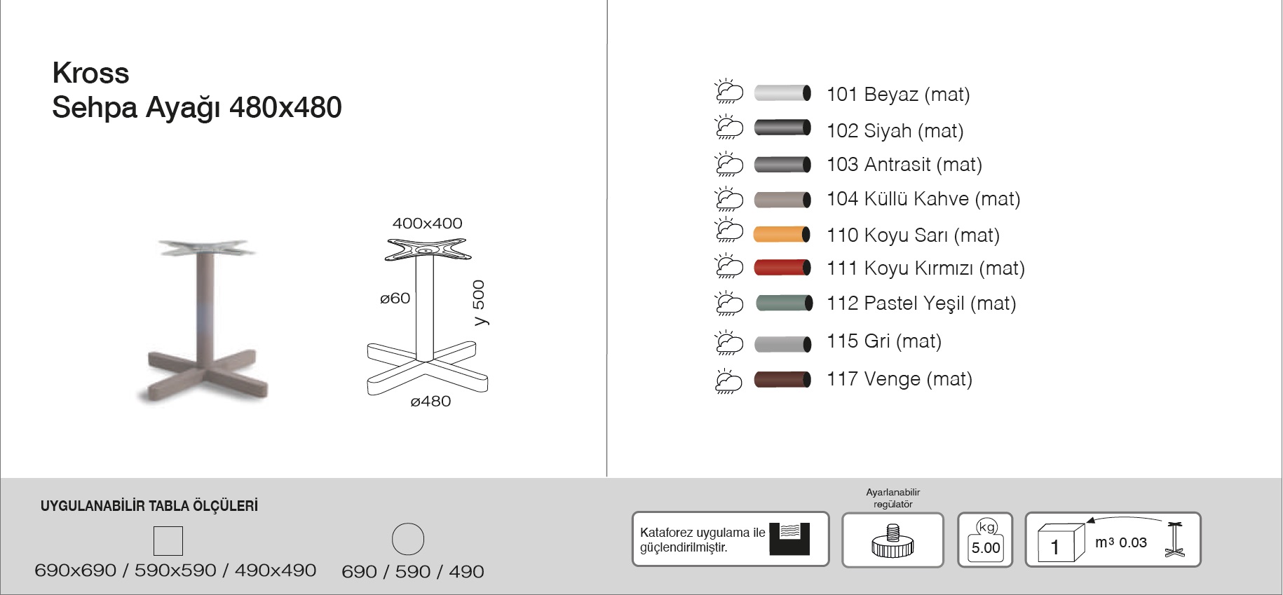 Kross (48) Ayak - Sehpa